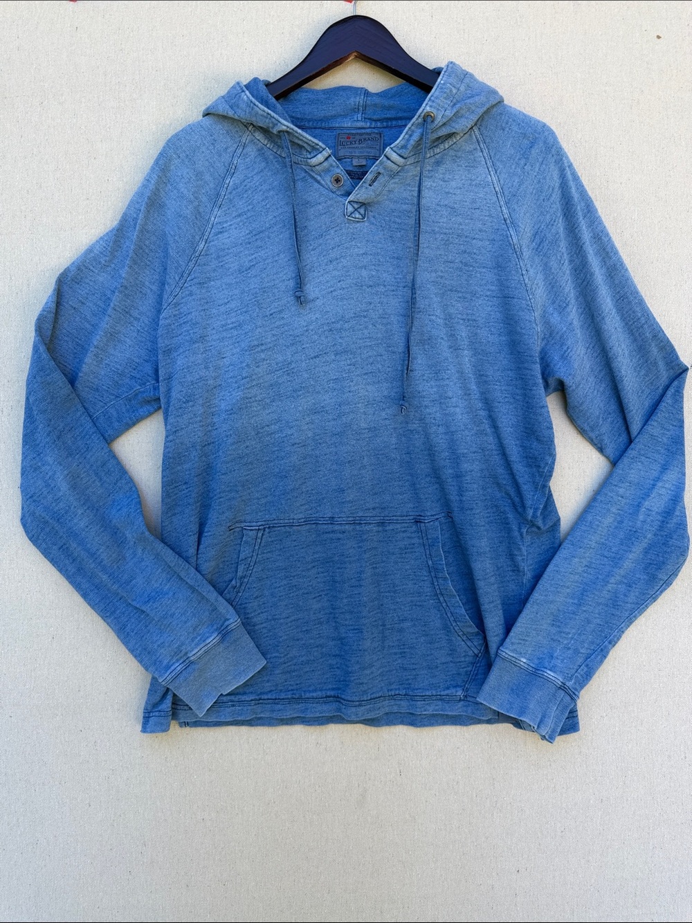Lucky Brand Blue Crewneck Hoodie Pullover